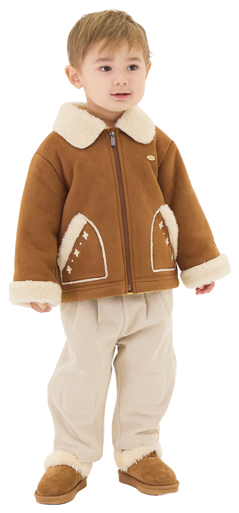 男の子ムートンのキッズコーディネート