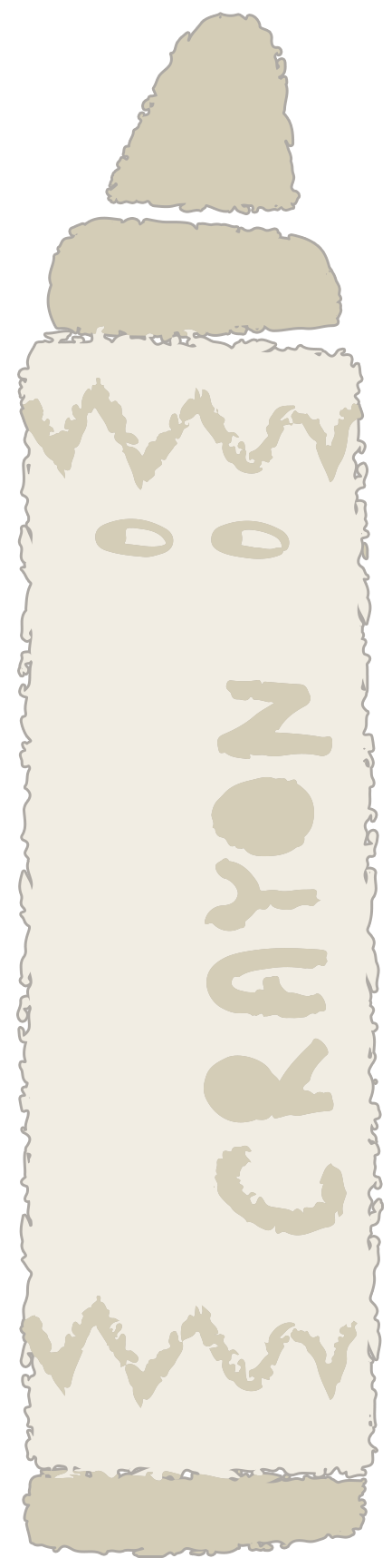 白のクレヨンのイラスト
