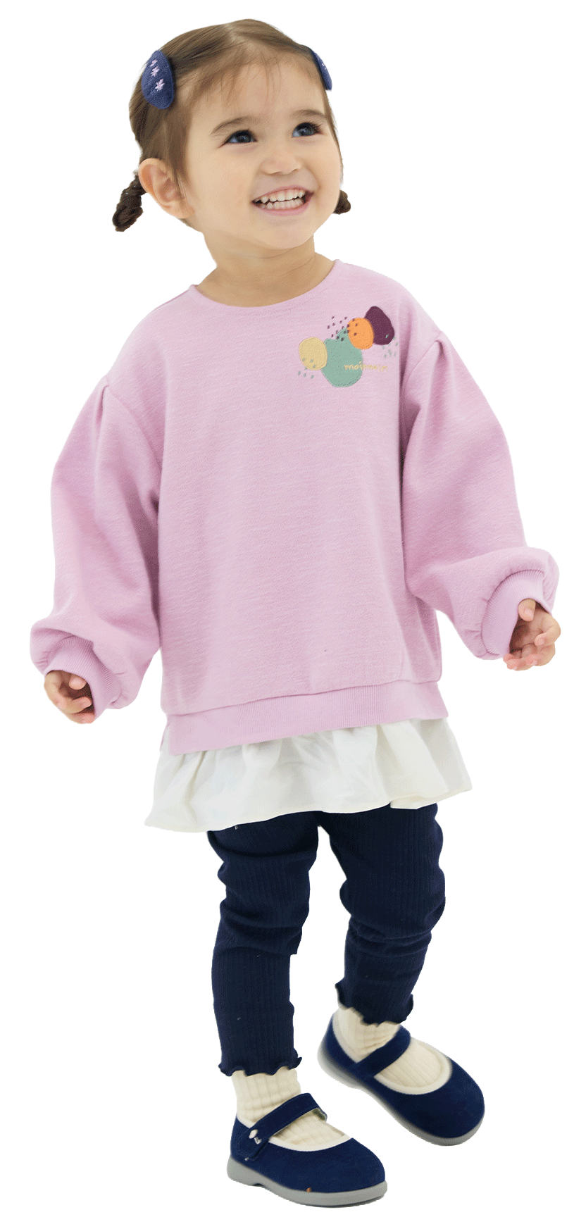 女の子公園遊びコーデ　ピンクのセットアップ