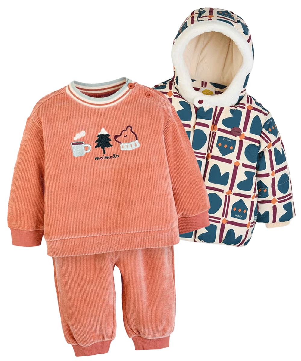 男の子子供らしい秋LOOKのキッズコーディネート
