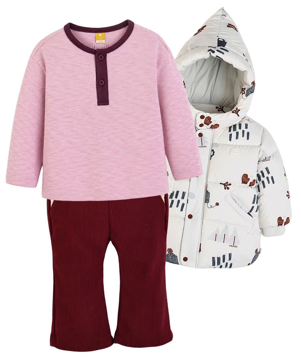 女の子チェリーカラーLOOKののキッズコーディネート