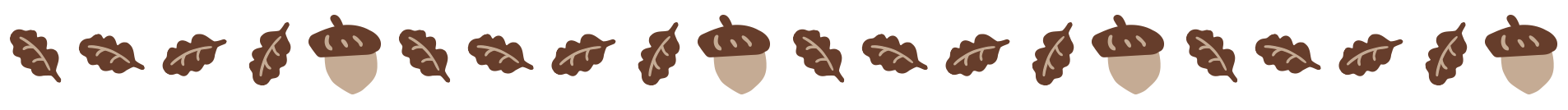 どんぐりと葉っぱのイラスト