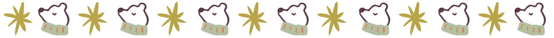 クマときらきらのイラスト