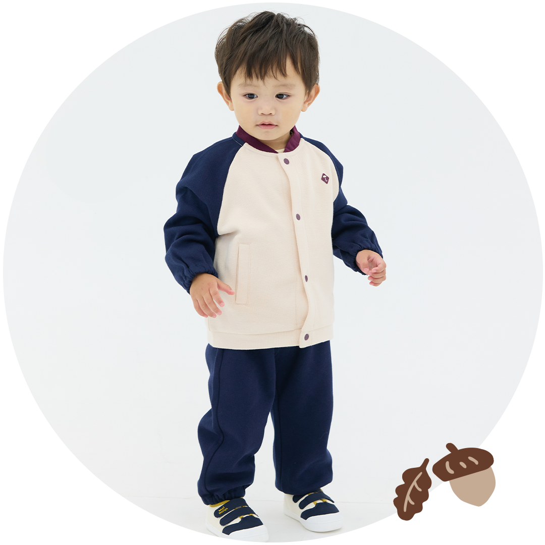 男の子のスポーティなキッズコーディネート