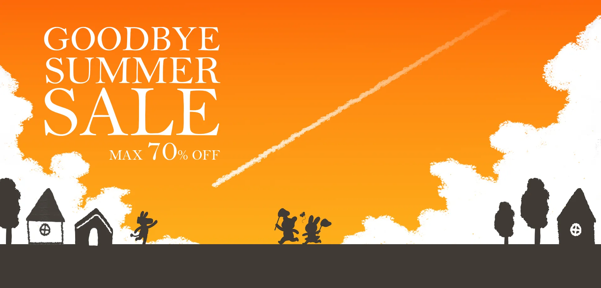 スライドバナー（PC）：グッバイサマーセール MAX70%OFF