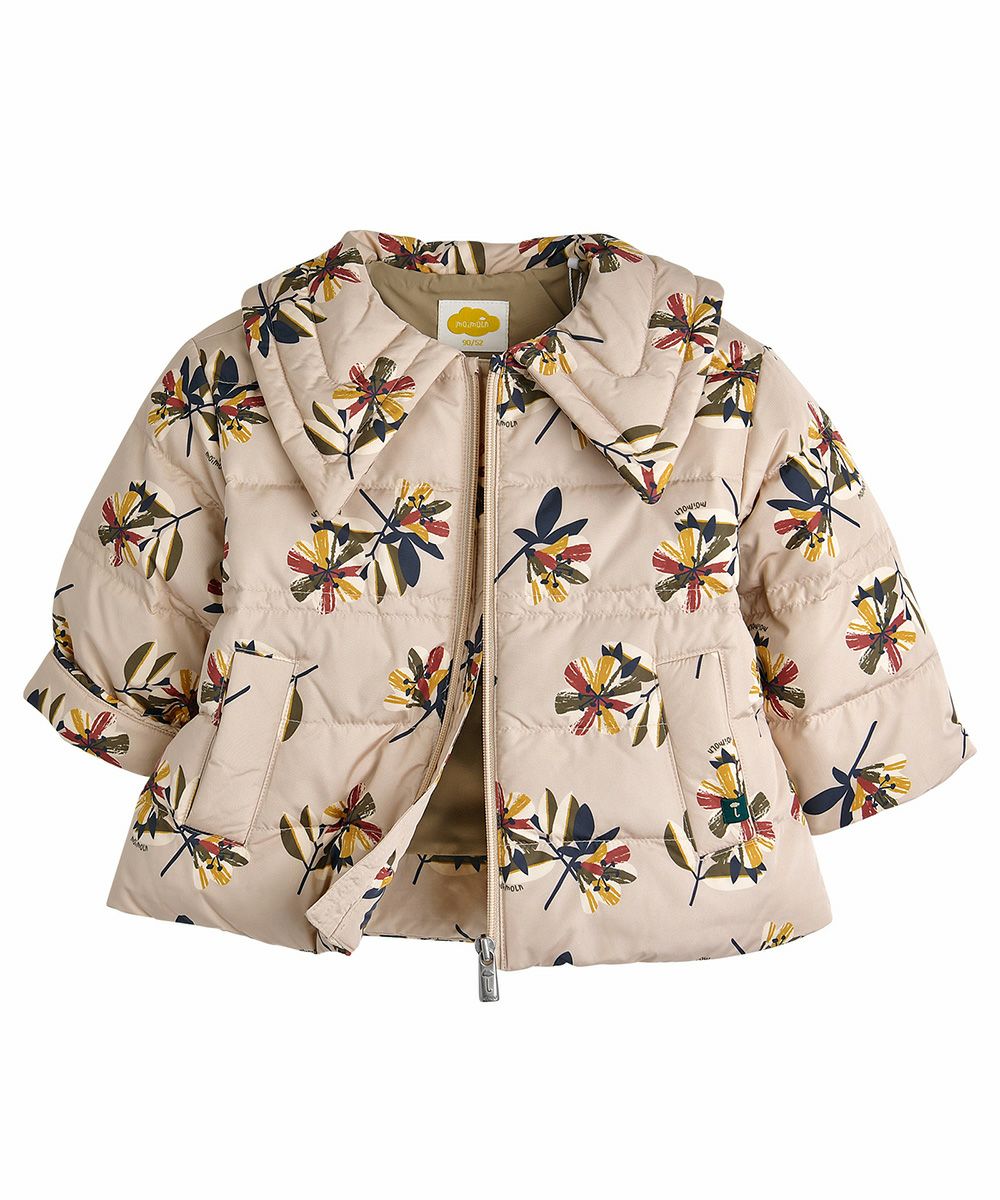 si★　モイモルン花柄ダウン 90cm　新品タグ付き 花柄ビックカラーダウン | おしゃれな子供服 moimoln（モイモルン
