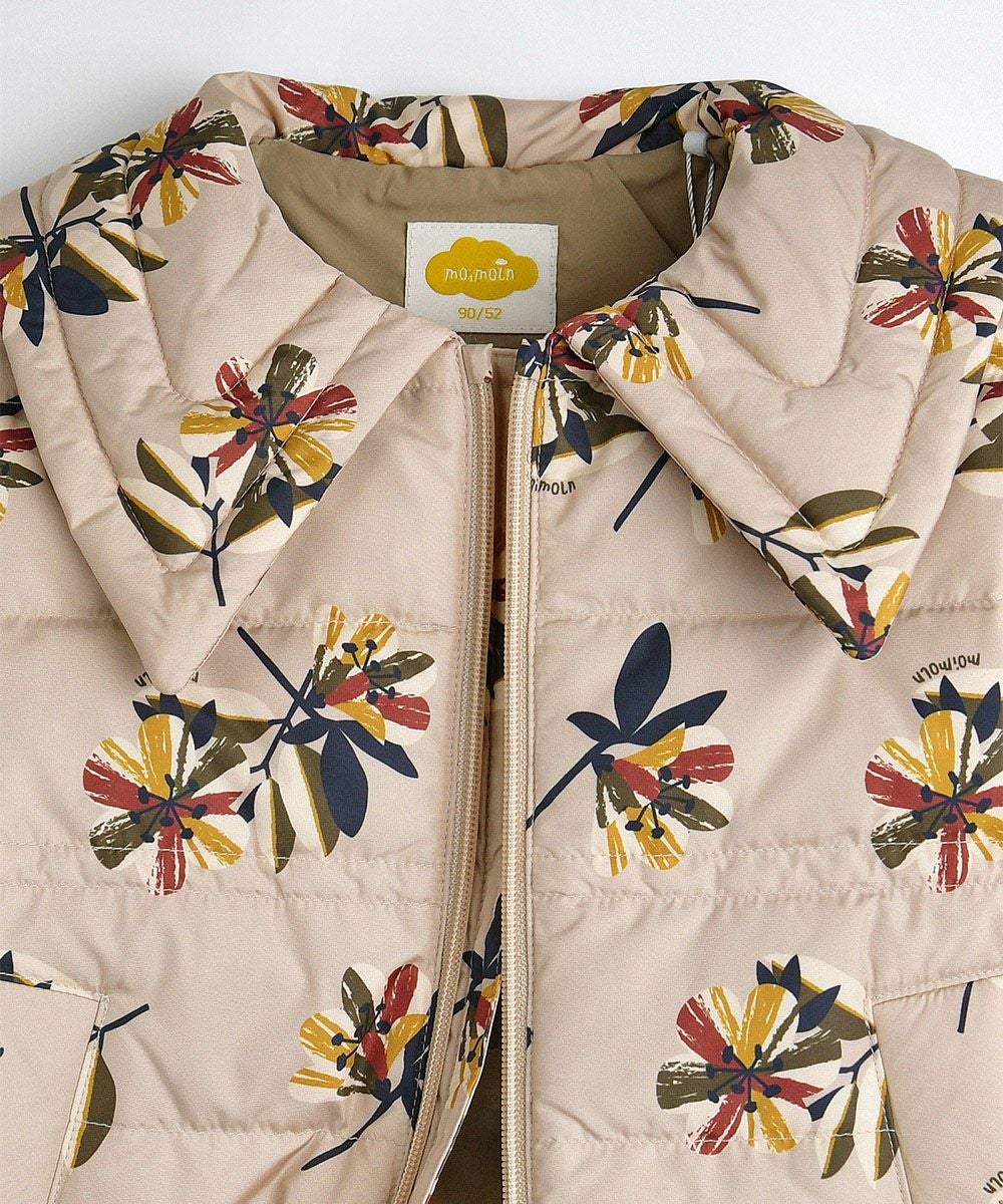si★　モイモルン花柄ダウン 90cm　新品タグ付き 花柄ビックカラーダウン | おしゃれな子供服 moimoln（モイモルン