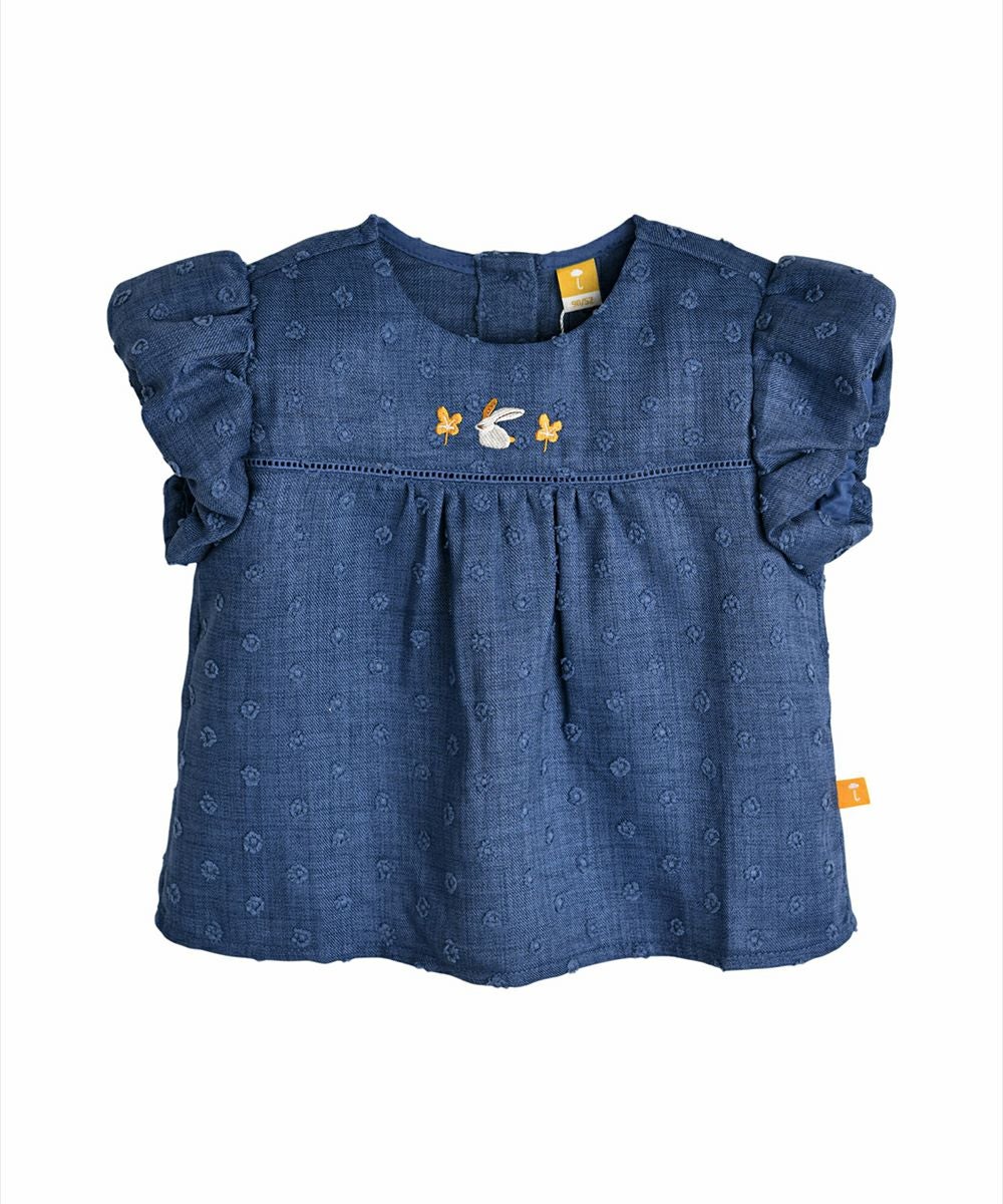 ラビットワンポイントブラウス | おしゃれな子供服 moimoln