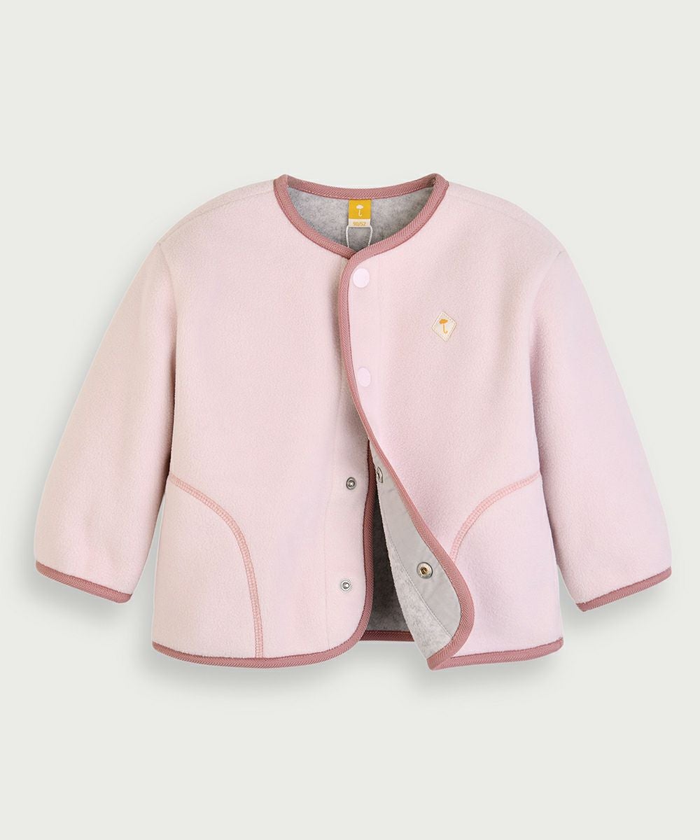 SOFT&】カラー配色ノーカラーフリースジャケット | おしゃれな子供服