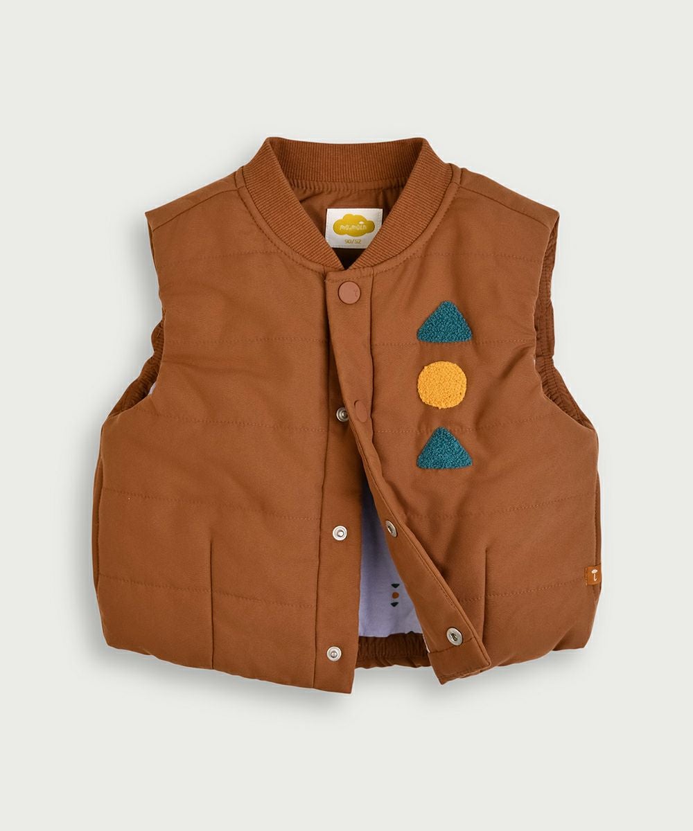 SOFT&】ワンポイントモチーフ軽量パデットベスト | おしゃれな子供服