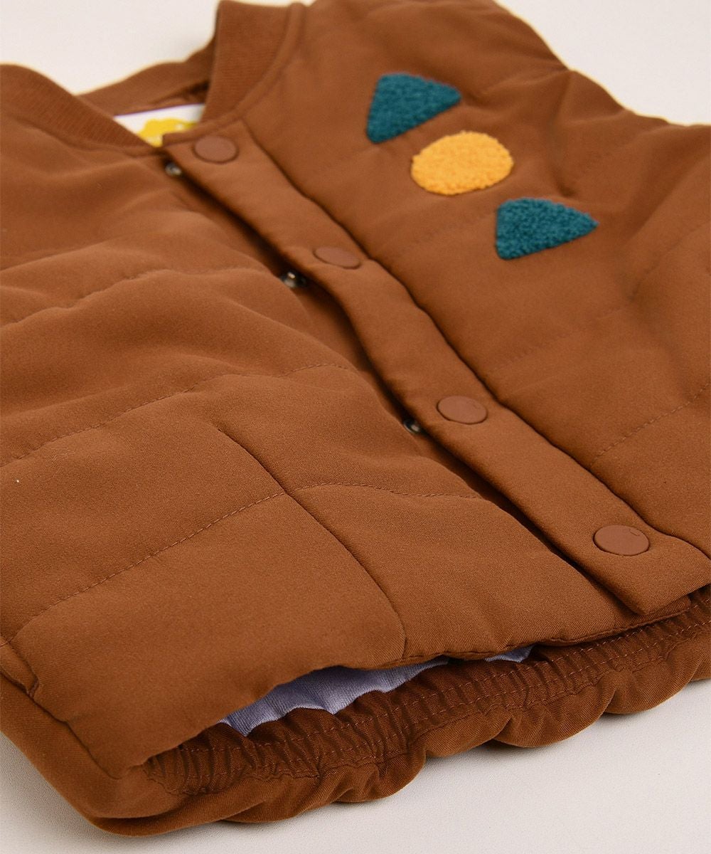 SOFT&】ワンポイントモチーフ軽量パデットベスト | おしゃれな子供服