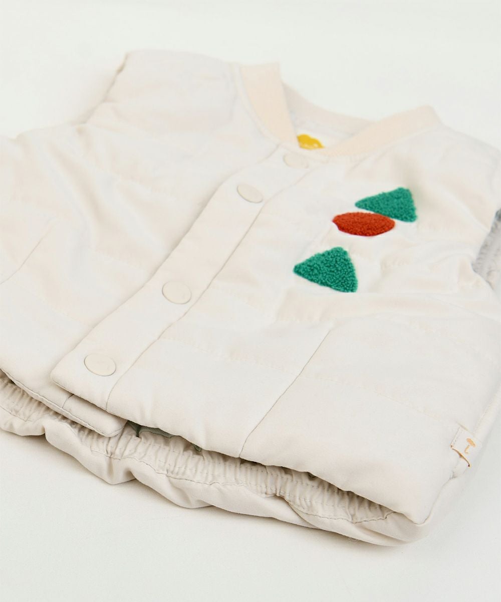SOFT&】ワンポイントモチーフ軽量パデットベスト | おしゃれな子供服