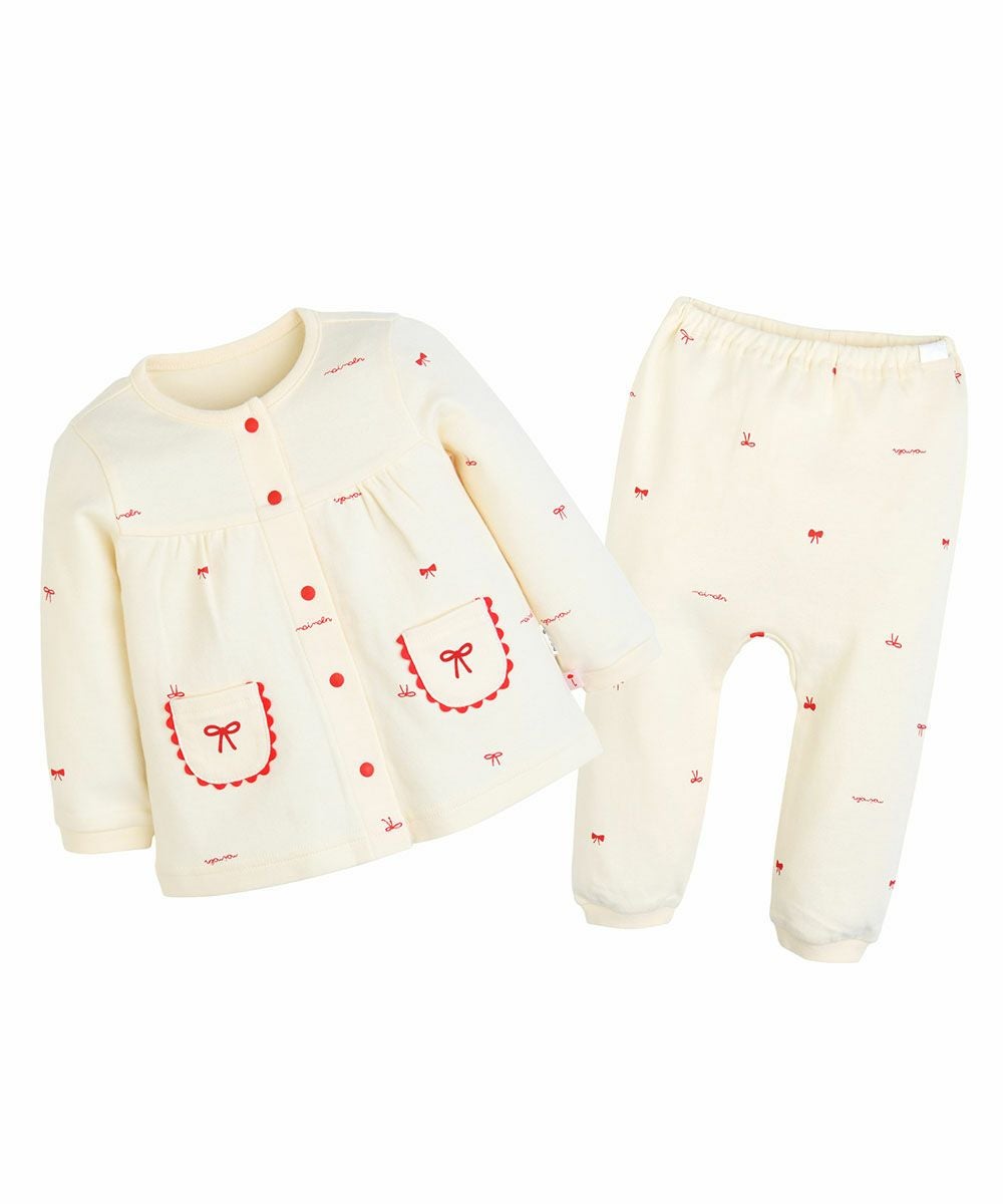ルームウェア】レッドリボン長袖トップス＆パンツ | おしゃれな子供服