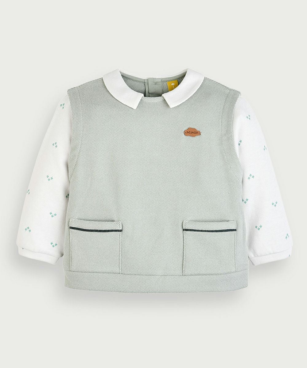セットアップ】ミントレイヤード長袖トップス＆パンツ | おしゃれな