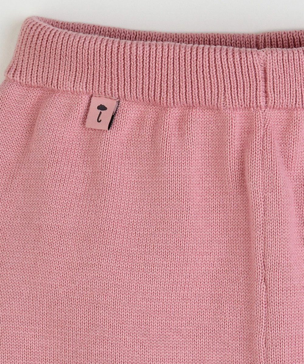 セットアップ】ノルディックピンク長袖ニットトップス＆ショートパンツ