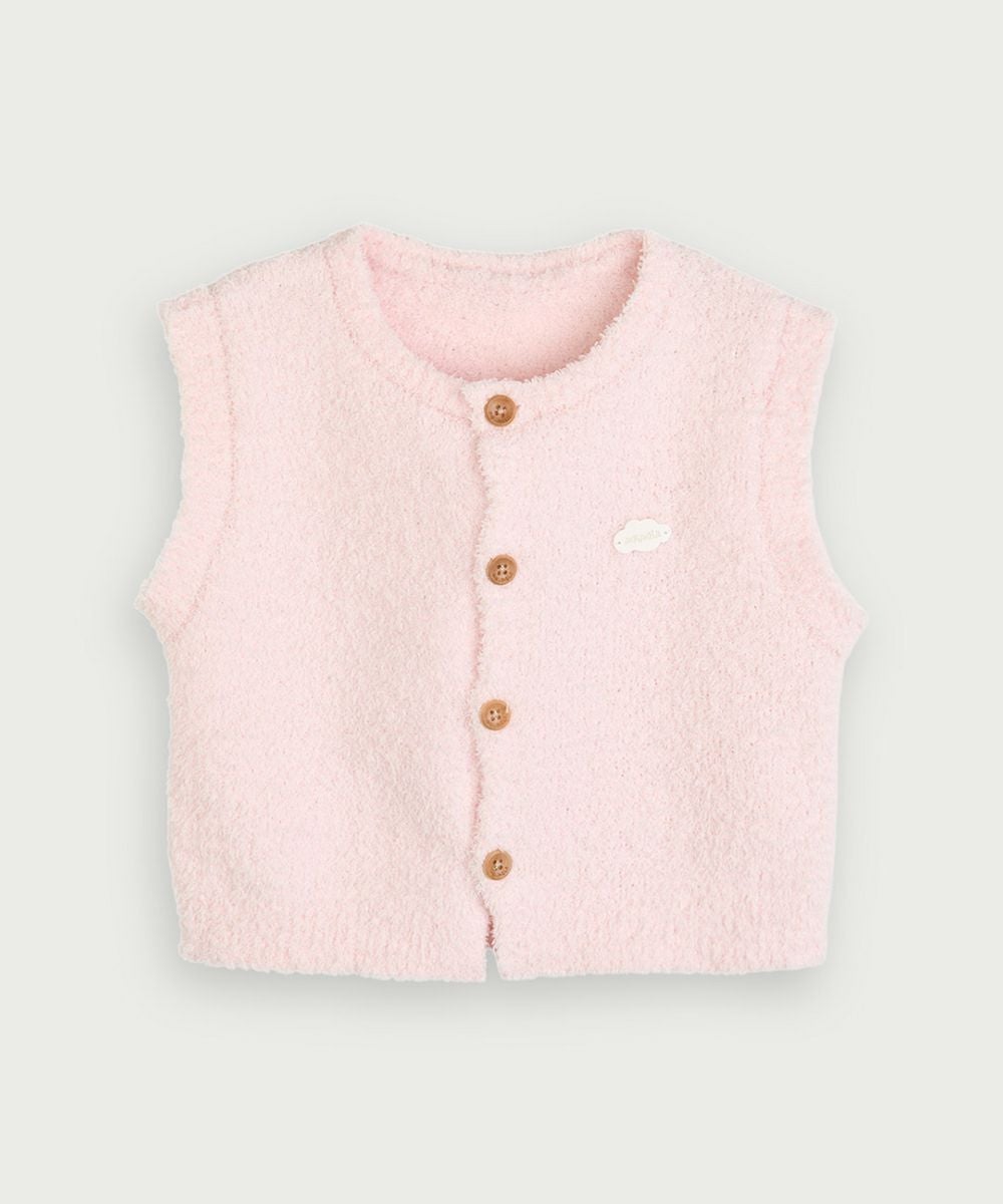 モコモコニット無地ルームベスト | おしゃれな子供服 moimoln