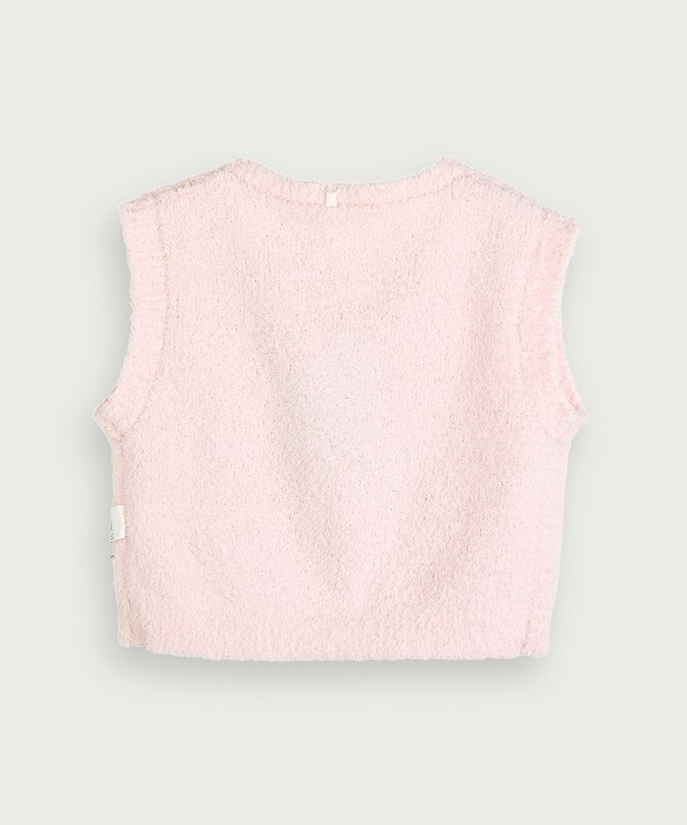 モコモコニット無地ルームベスト | おしゃれな子供服 moimoln