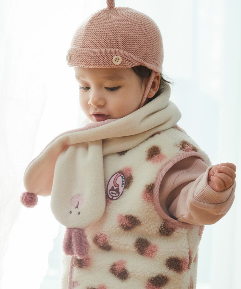 baby toysフリースマフラー　ファンシーアラモード ベアラビットフリースマフラー | おしゃれな子供服 moimoln