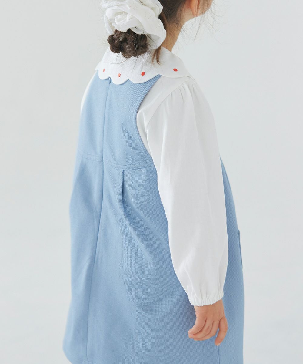 チューリップ刺繍カラー長袖Tシャツ | おしゃれな子供服 moimoln