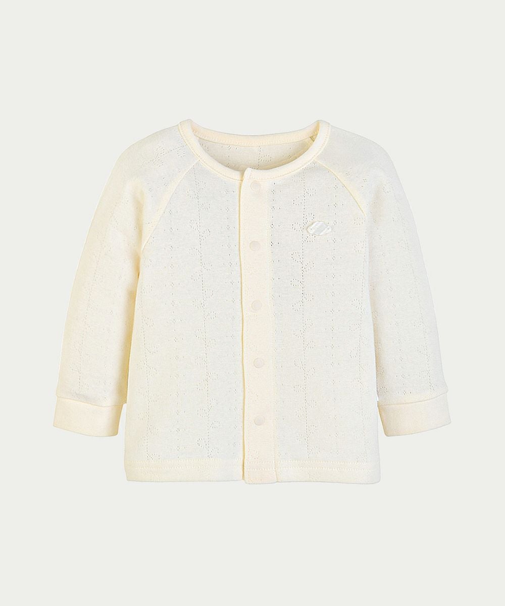 70-80サイズ：前スナップボタン全開き