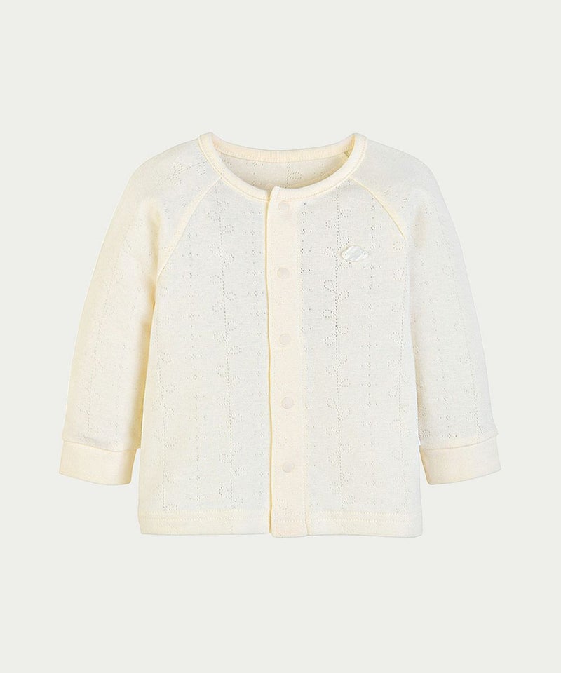 70-80サイズ：前スナップボタン全開き