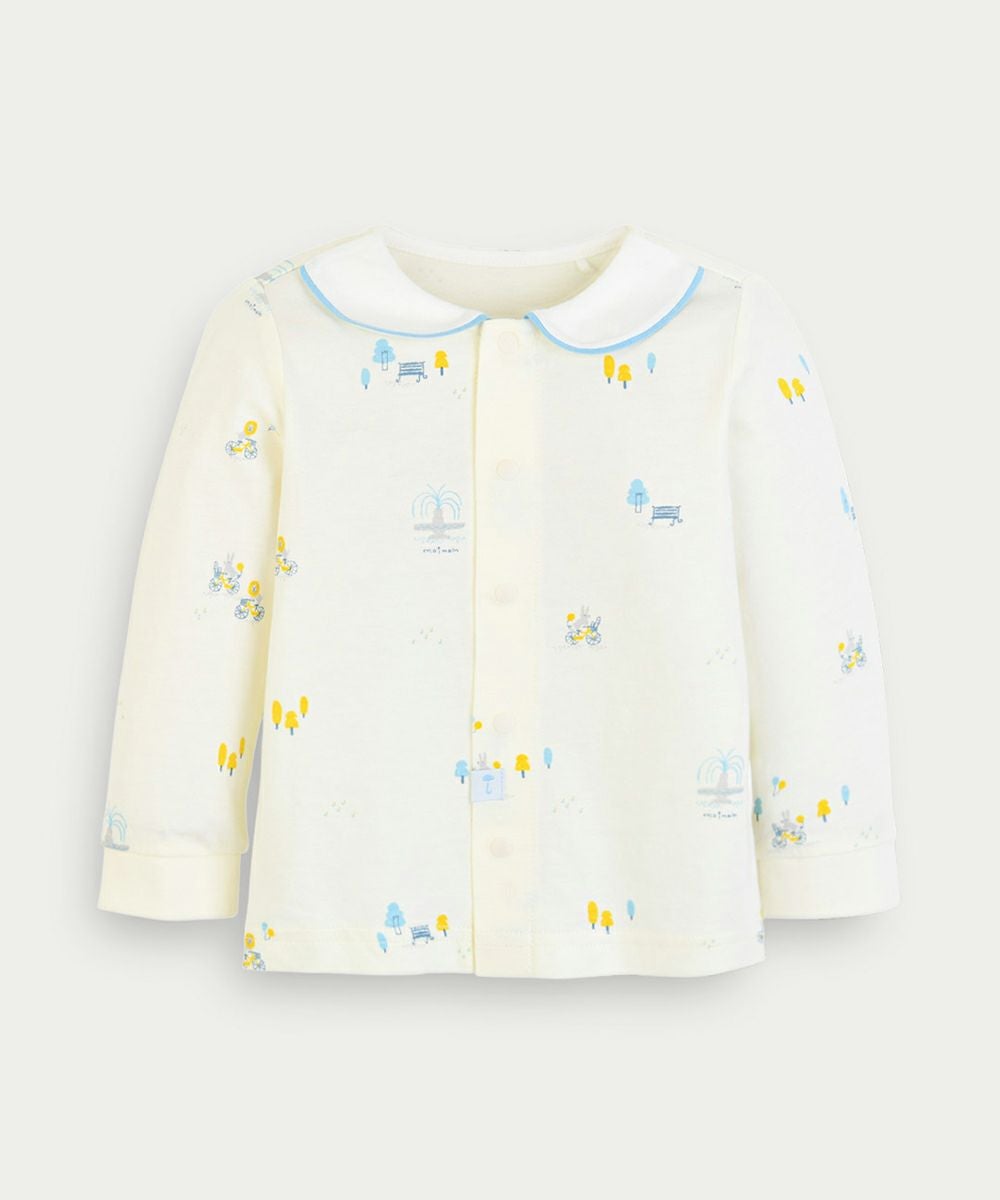 70-80サイズ：前スナップボタン全開き