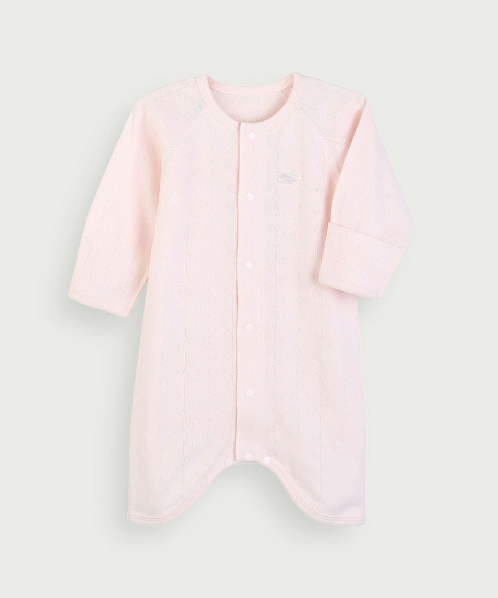 mini moi】【GIFT/BOX・3点セット】スイートアイレット長袖ロンパース