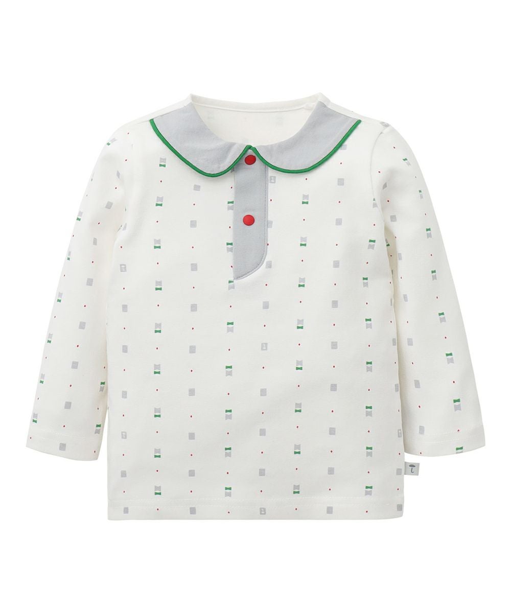 90サイズ：前2つスナップボタン部分開き