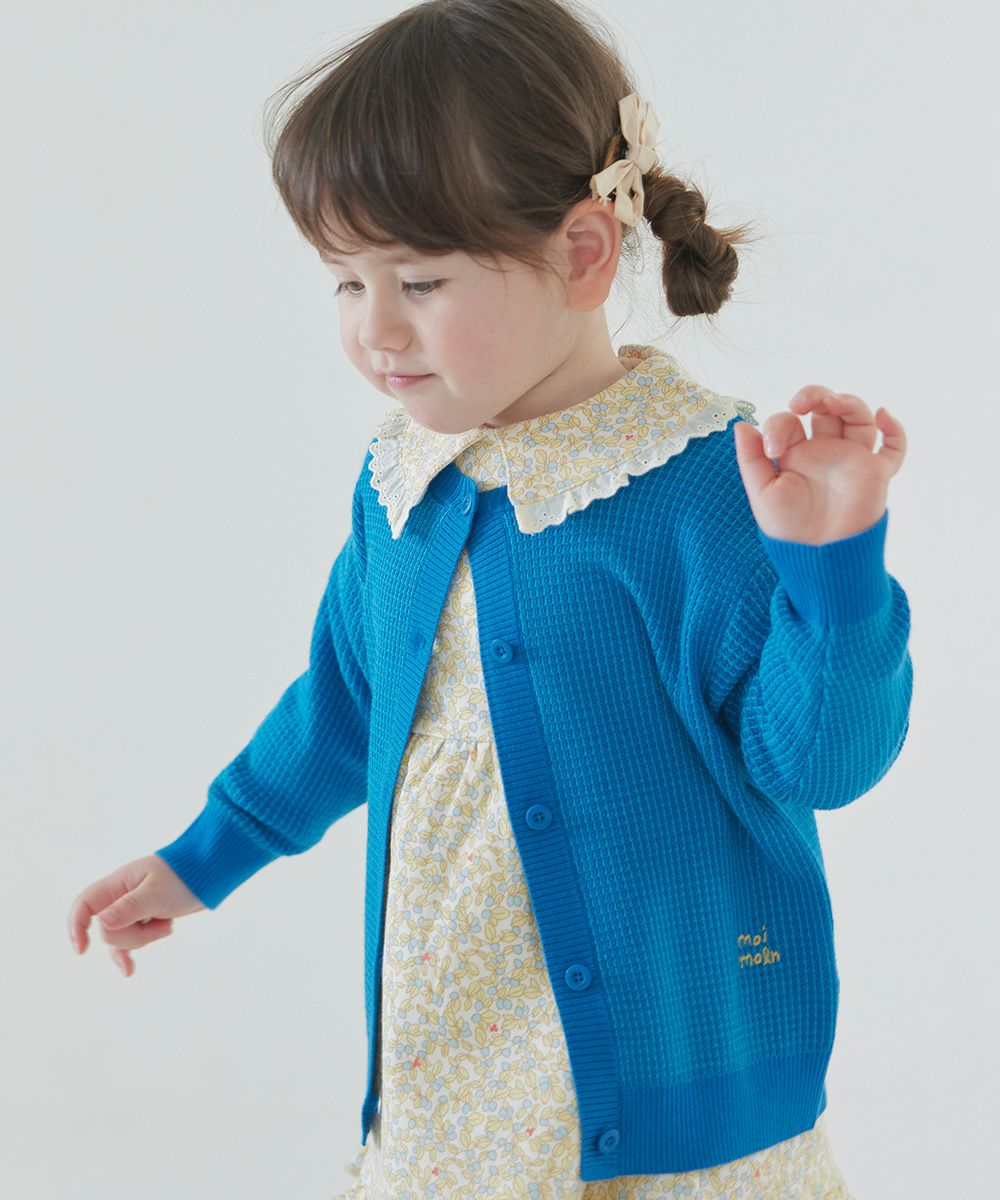スズラン刺繍長袖ニットカーディガン | おしゃれな子供服 moimoln