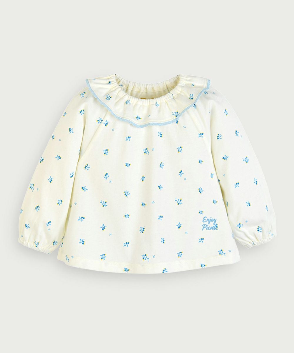 スズランフリルブラウス スズラン総柄フリル長袖ブラウス・シャツ | おしゃれな子供服 moimoln