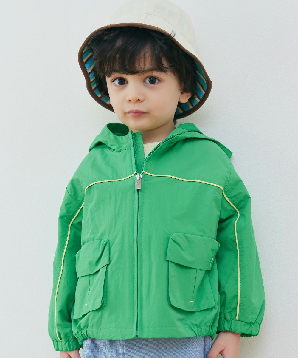 カラーラインフード付きウィンドブレーカー | おしゃれな子供服