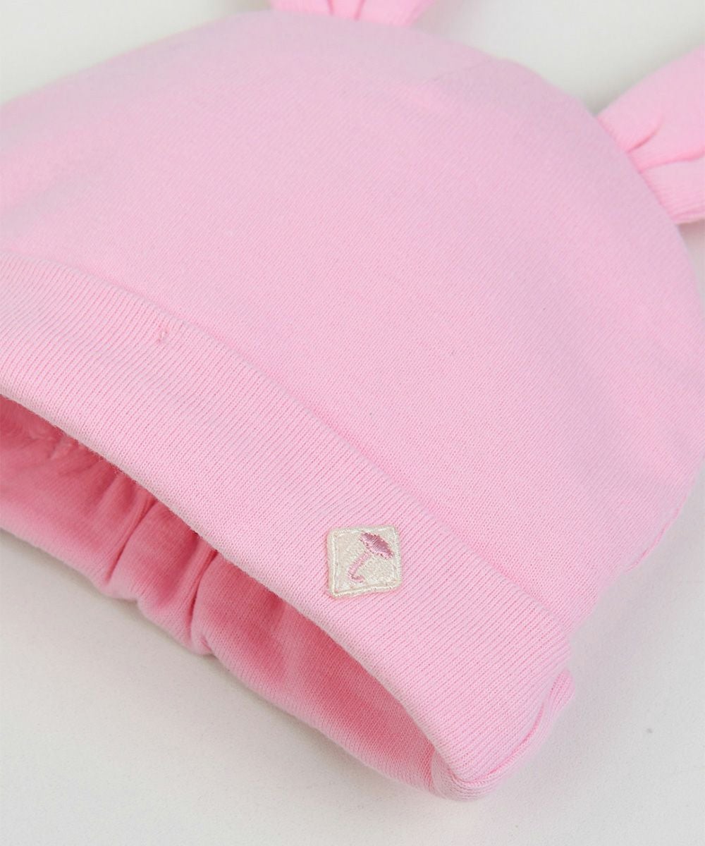 ポイント刺繍ウサギ耳付きベビー帽子 | おしゃれな子供服 moimoln