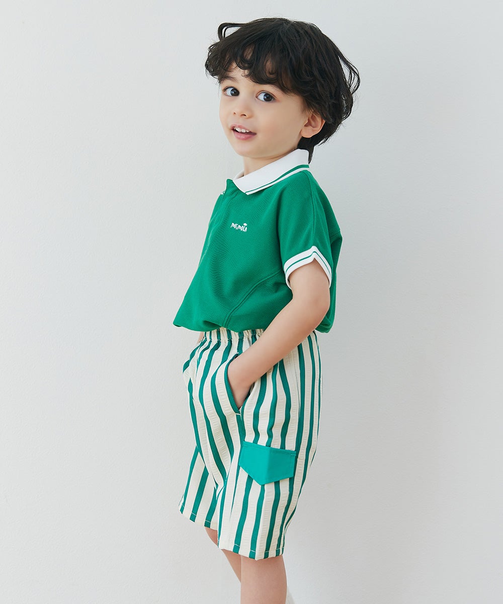 セットアップ】鹿の子半袖ポロシャツ＆パンツ | おしゃれな子供服