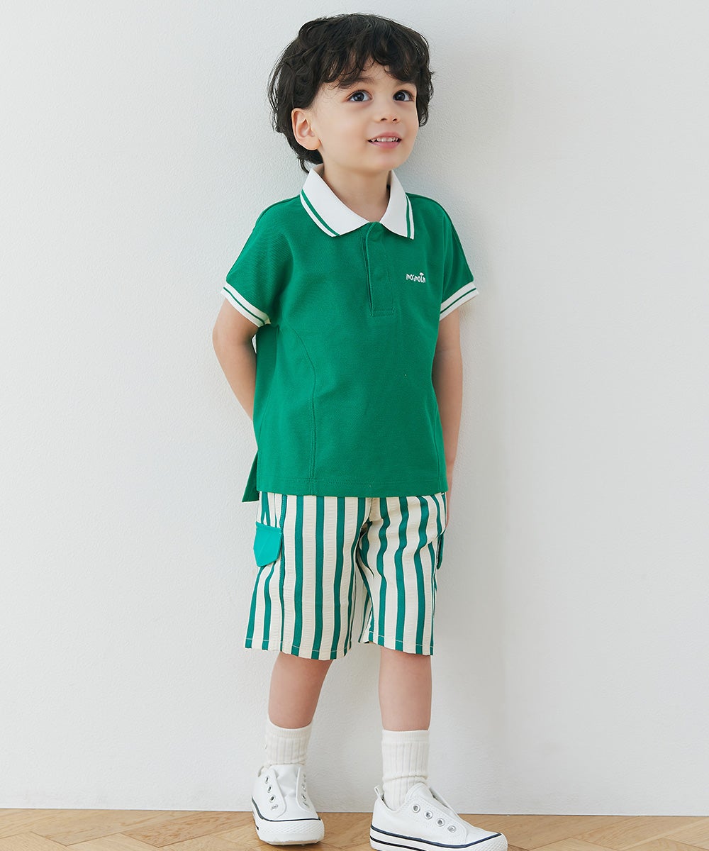セットアップ】鹿の子半袖ポロシャツ＆パンツ | おしゃれな子供服