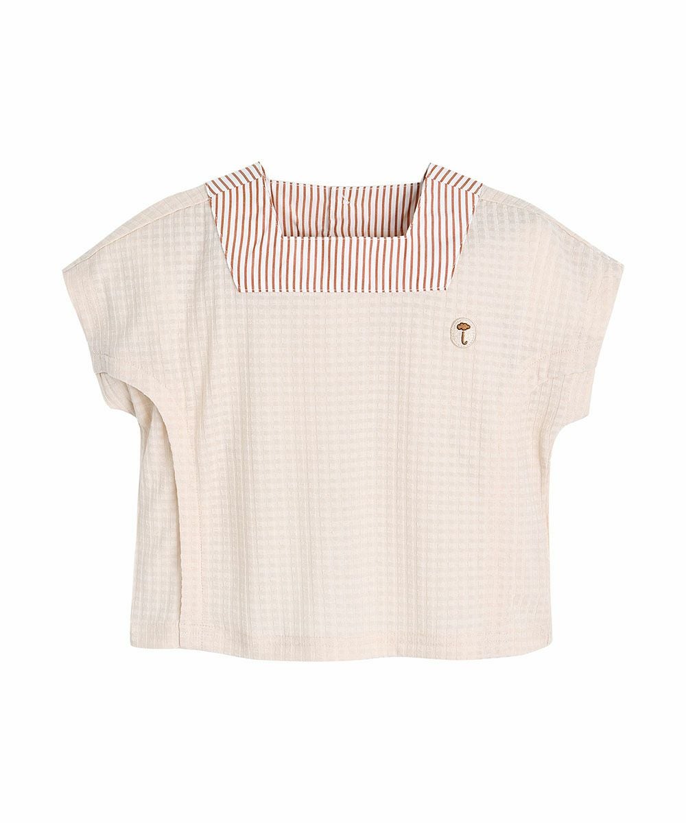 スクェアネックシンボルロゴトップス | おしゃれな子供服 moimoln