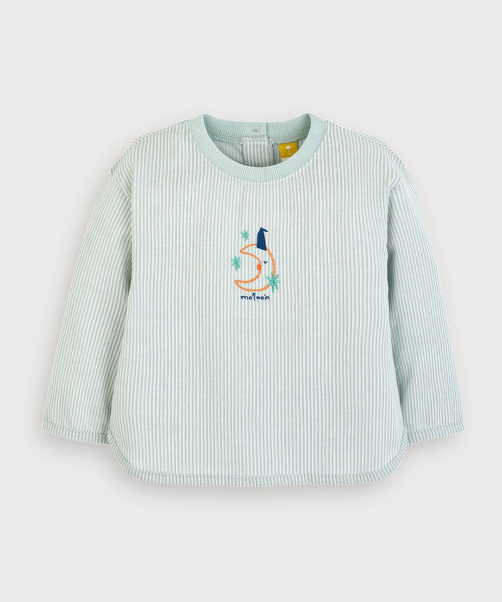 ムーンライトストライプ柄長袖Tシャツ | おしゃれな子供服 moimoln