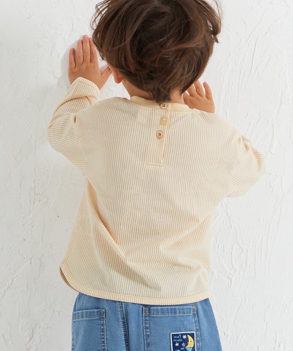 ムーンライトストライプ柄長袖Tシャツ | おしゃれな子供服 moimoln