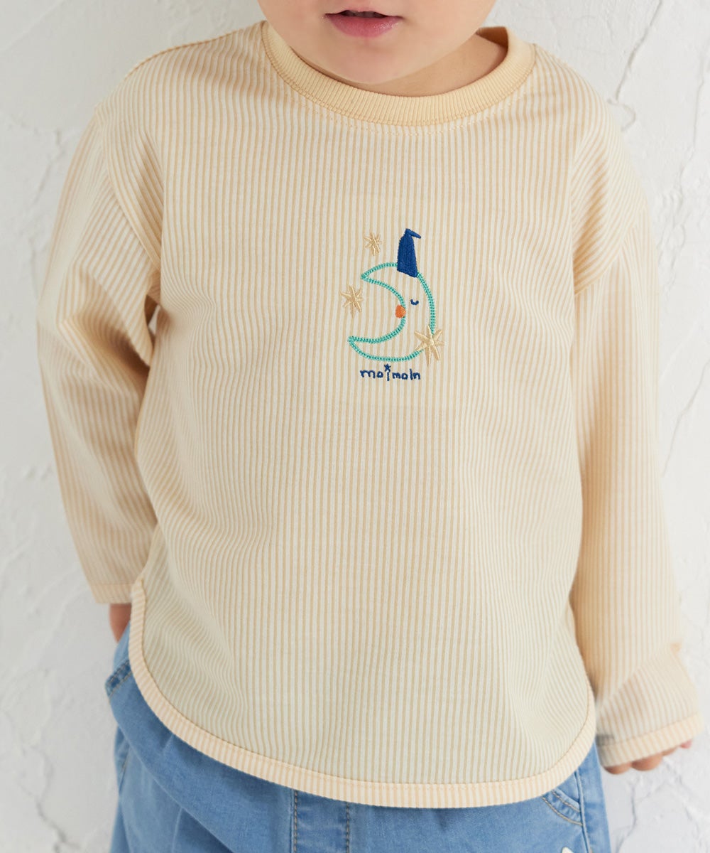ムーンライトストライプ柄長袖Tシャツ | おしゃれな子供服 moimoln