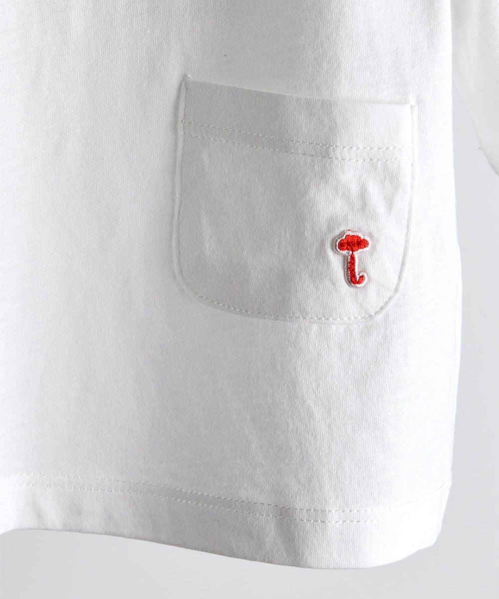 レッドステッチ襟付き7分袖Tシャツ | おしゃれな子供服 moimoln