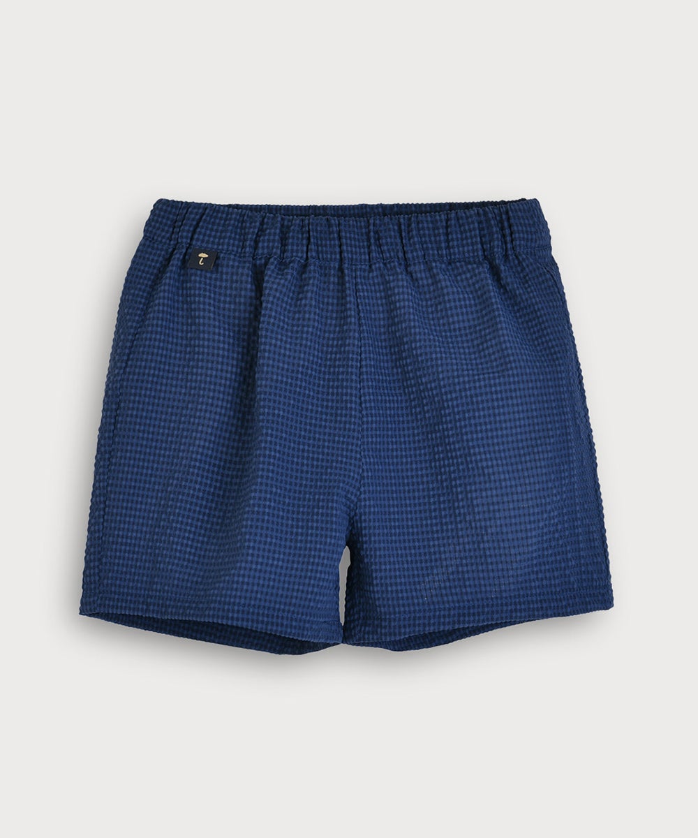 【マイロさん専用】美品 ESTNATION スリーピース シアサッカー セットアップ】サマーアイスシアサッカー半袖トップス&ショートパンツ