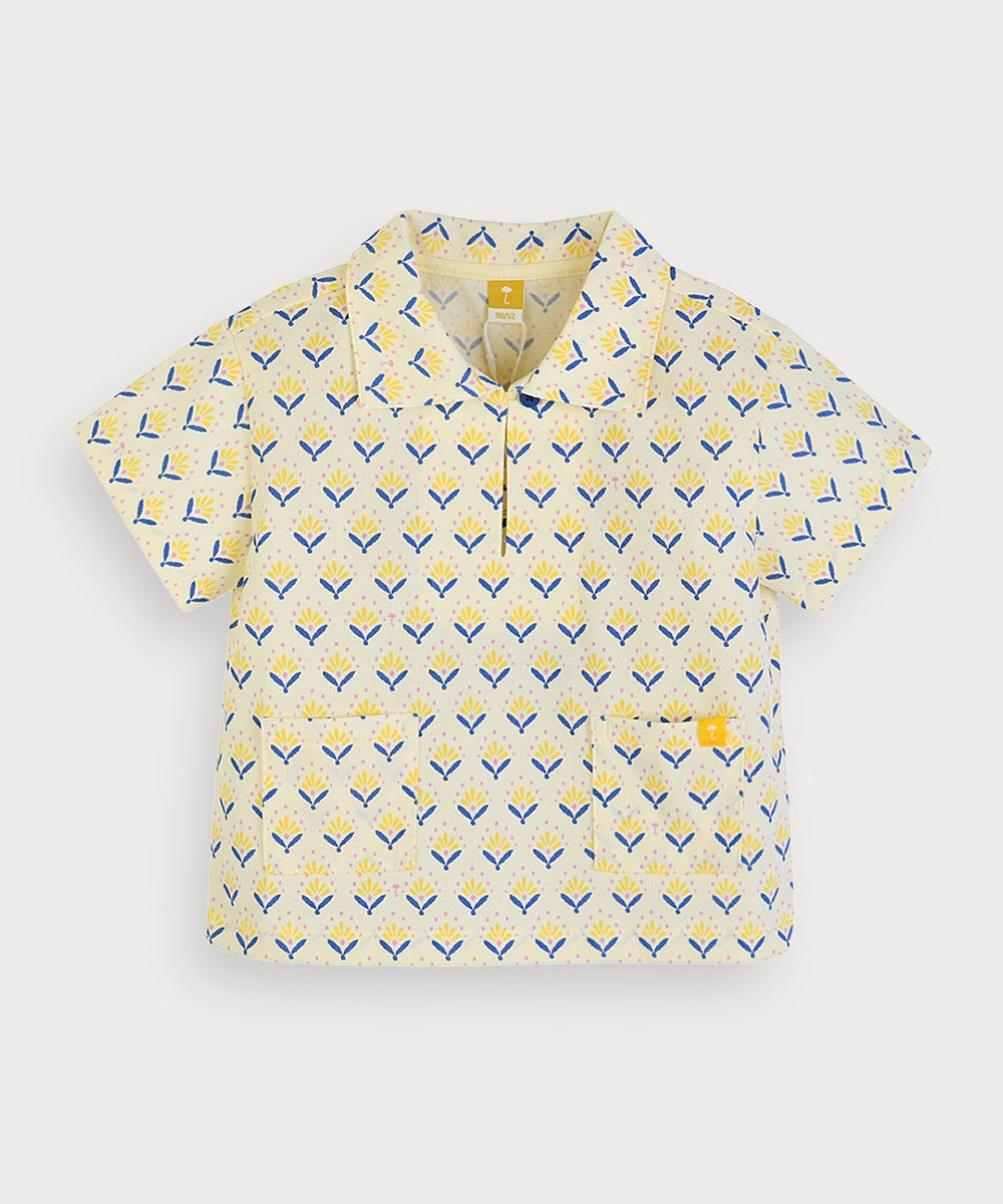 ミニモン✩.*˚ リエットスキッパーカラー半袖Tシャツ | おしゃれな子供服 moimoln