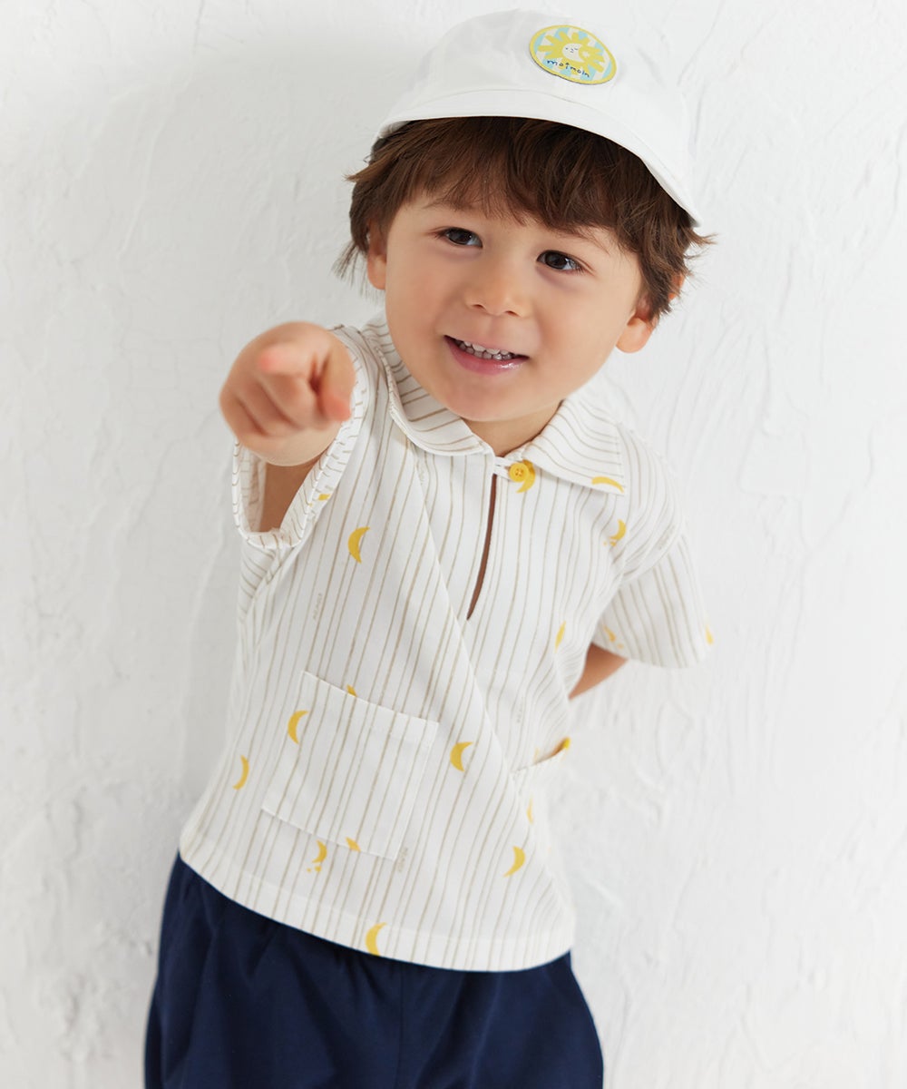 リエットスキッパーカラー半袖Tシャツ | おしゃれな子供服 moimoln