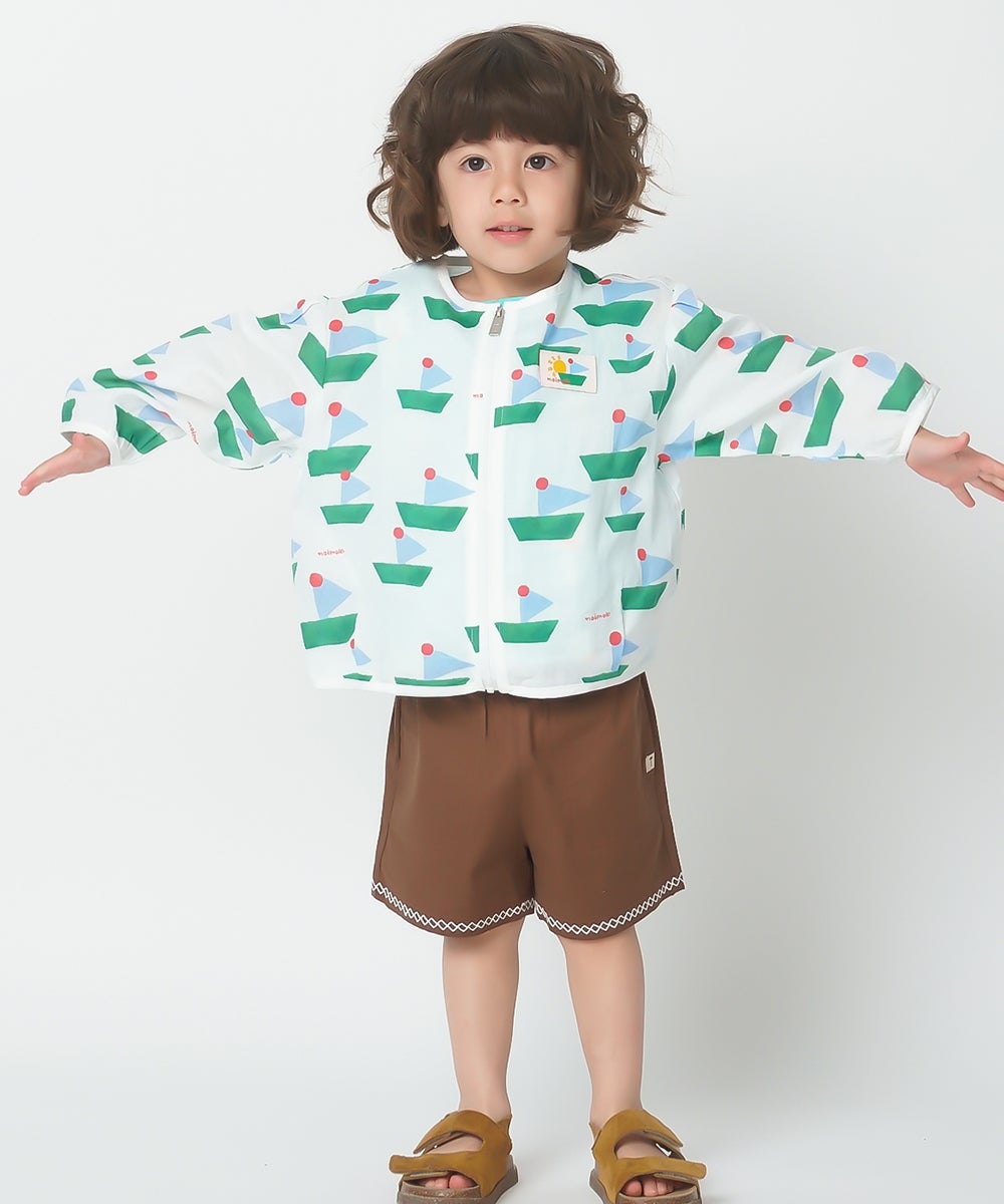 バブルボートノーカラーZIPブルゾン | おしゃれな子供服 moimoln