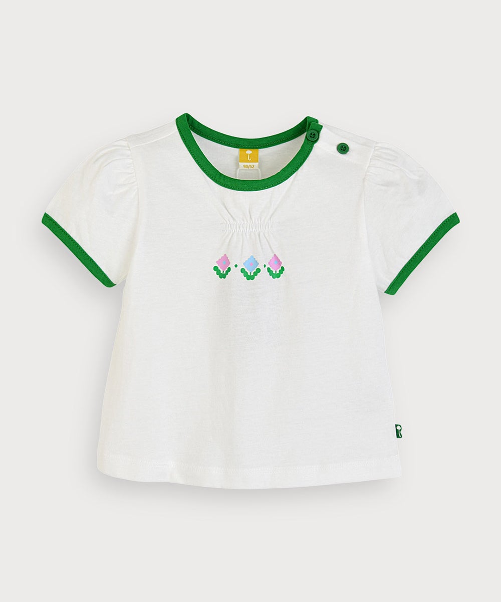 ダイヤフラワー半袖Tシャツ | おしゃれな子供服 moimoln（モイモルン